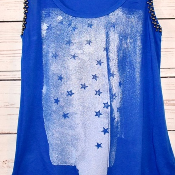 Express American Flag Blue Tank Size S  🇺🇸 - Picture 4 of 5